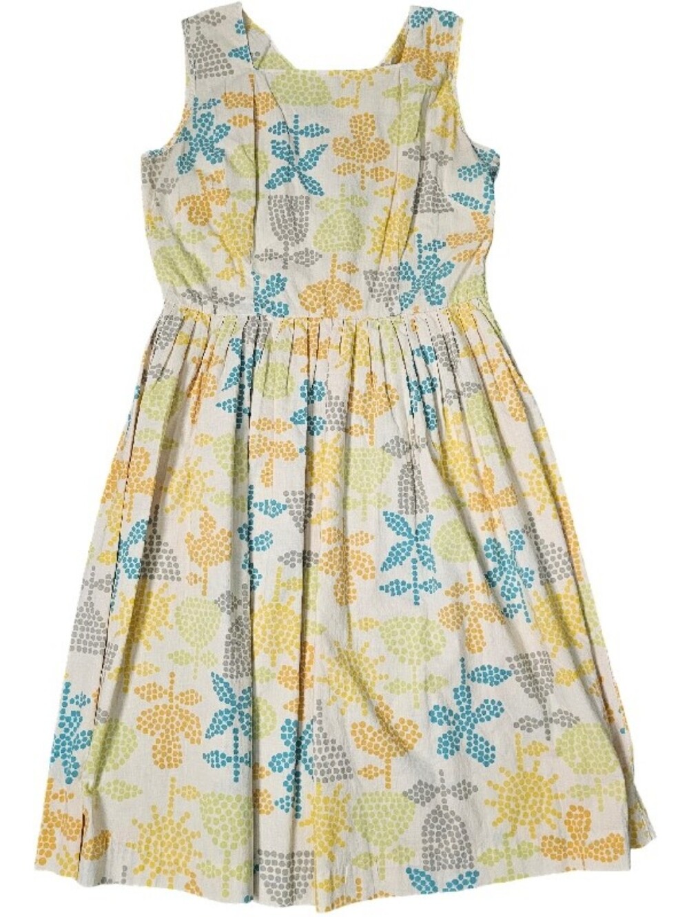 Retro 50s Style Sundress Floral Pattern Fit And Flare